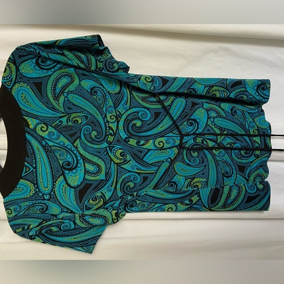 Vintage/Retro APT.9 Sz-LP Paisley Top-Deep Riveted Neckline, Waist Ties, In VGUC - Picture 7 of 16